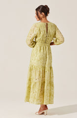 Jesalyn Floral Eyelet Maxi Dress