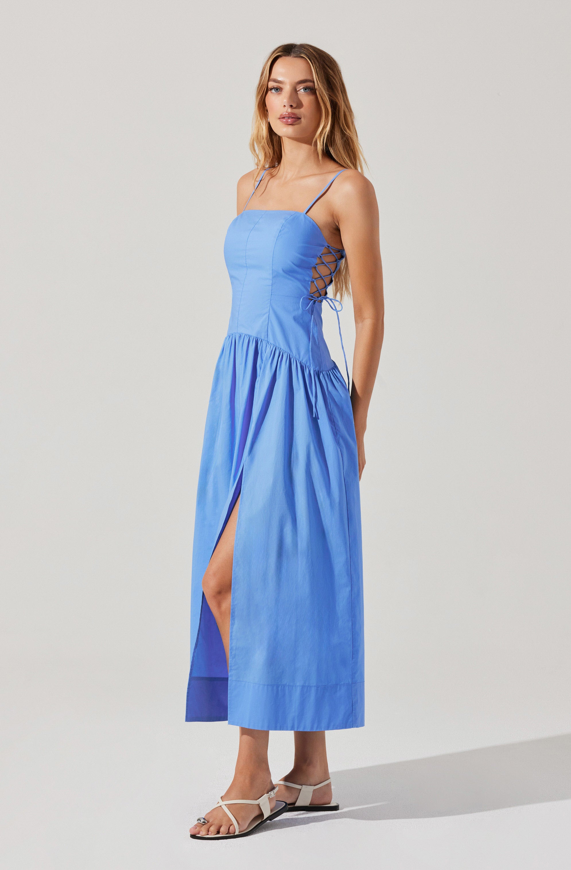 Karah Drop Waist Cutout Dress