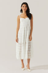 Tenna Lace Bustier Midi Dress