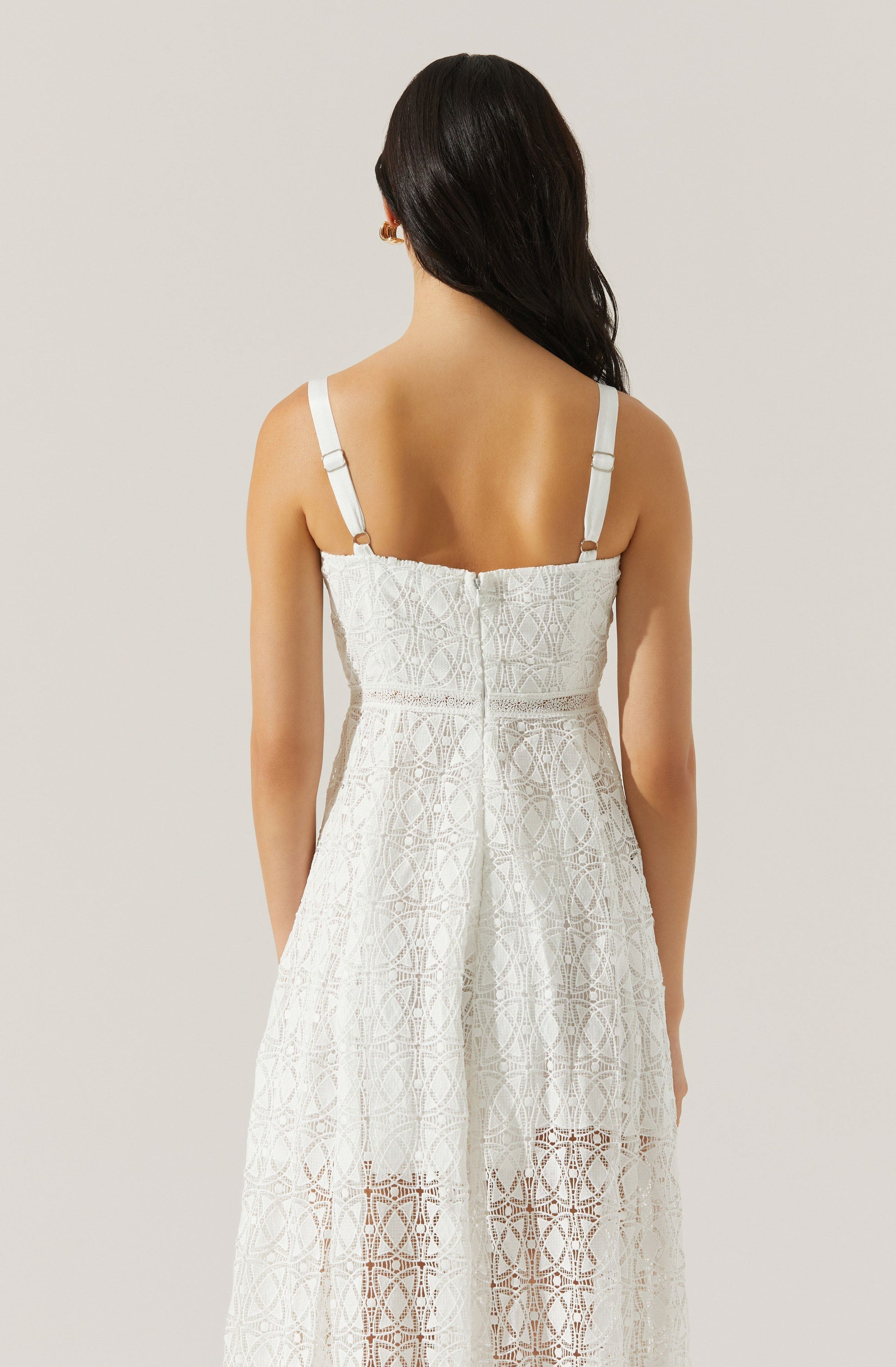 Tenna Lace Bustier Midi Dress