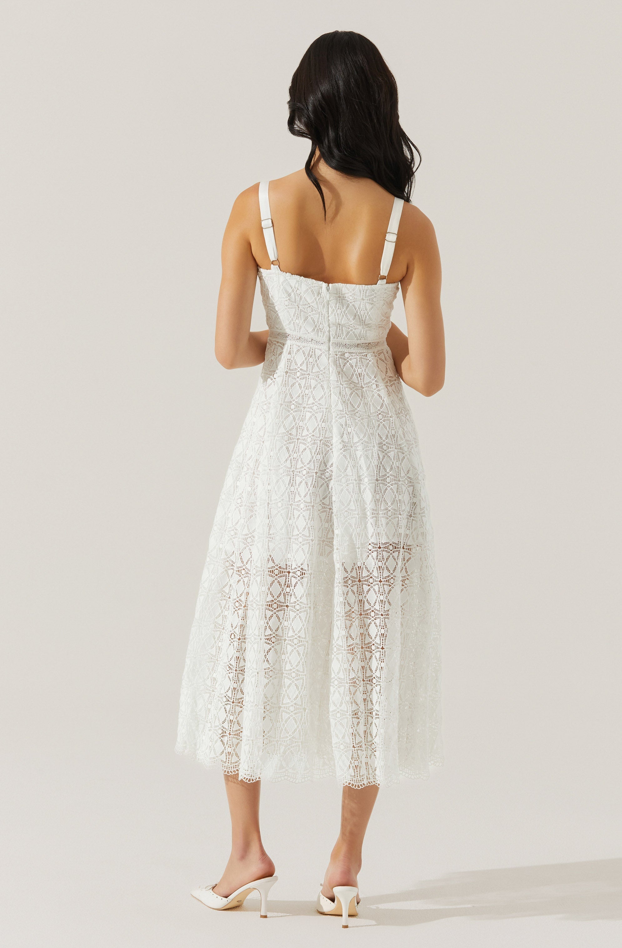 Tenna Lace Bustier Midi Dress