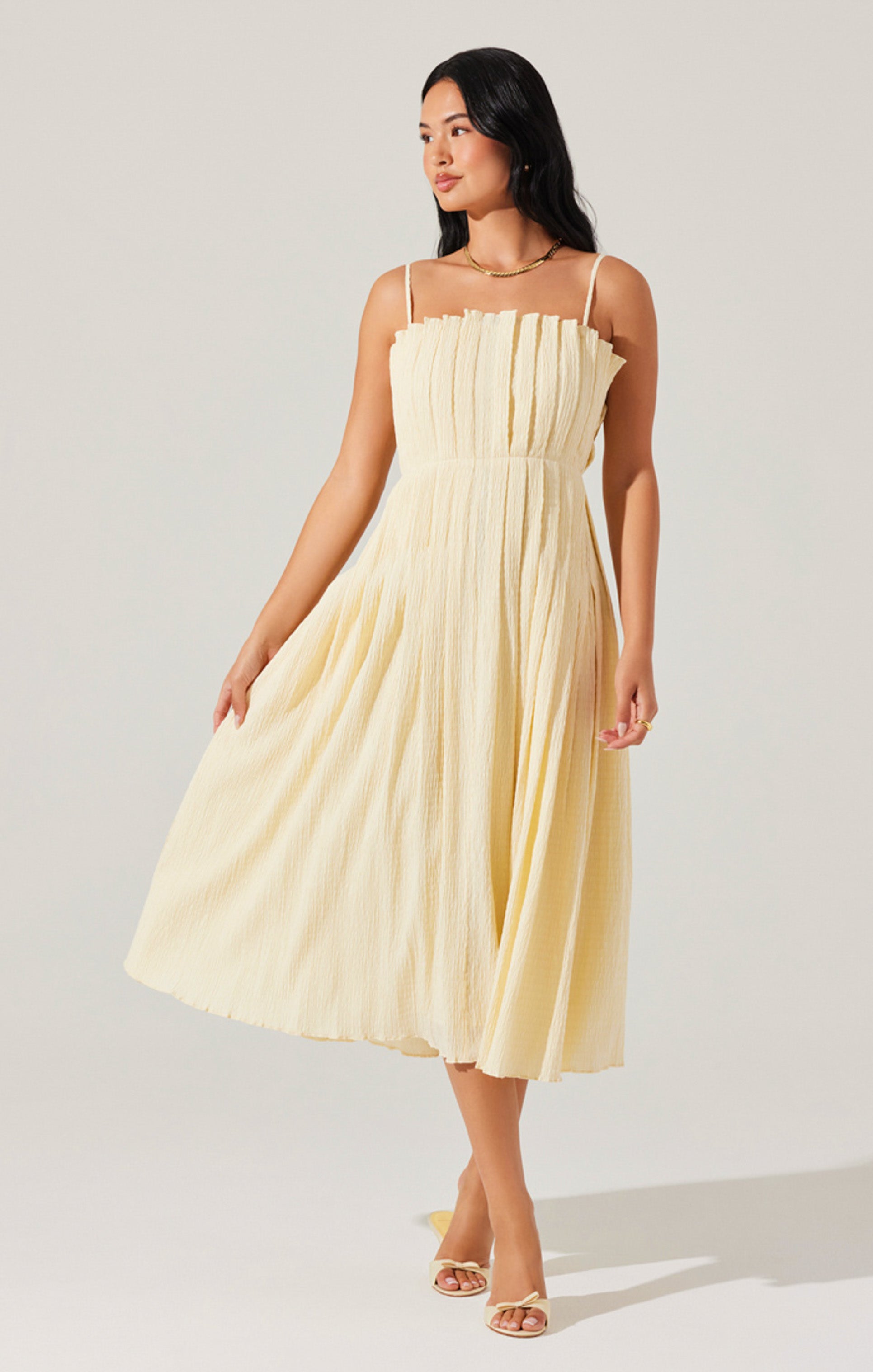 Sunny Pleated Midi Dress