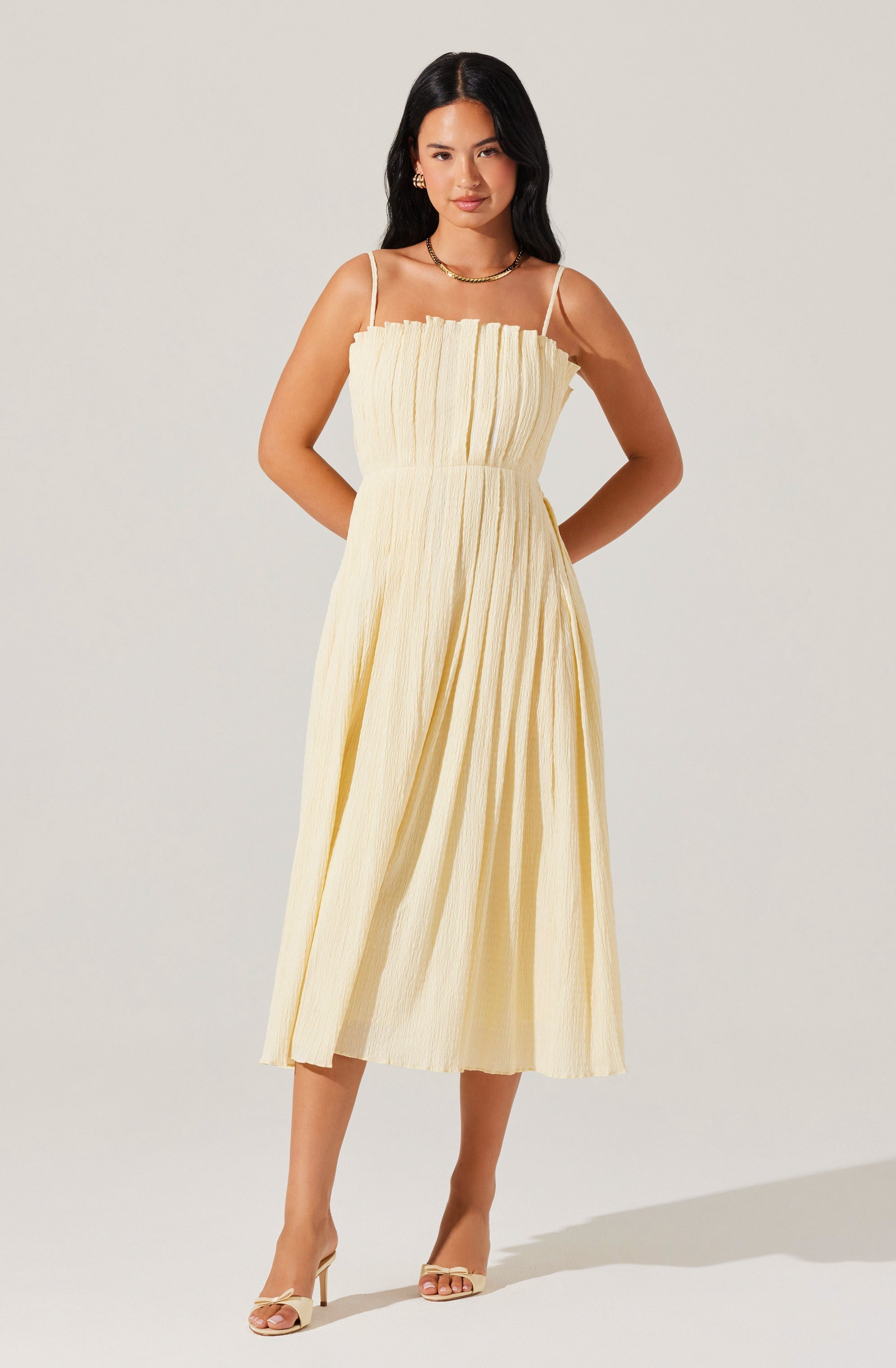 Sunny Pleated Midi Dress