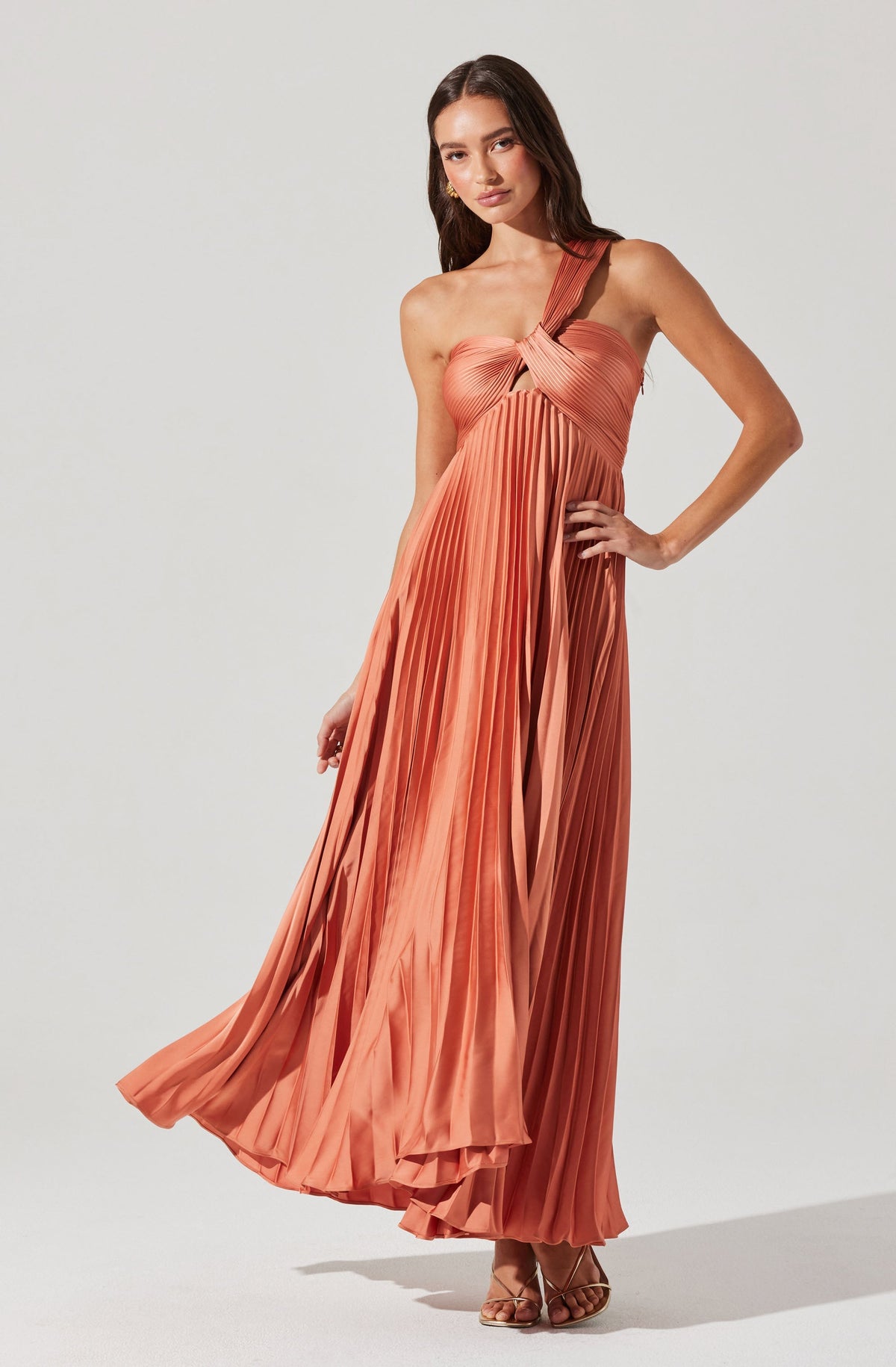 Rasya Pleated Maxi Dress