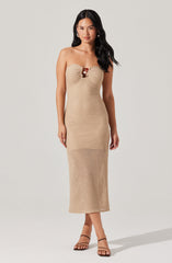 Kasandra Strapless Open Knit Dress