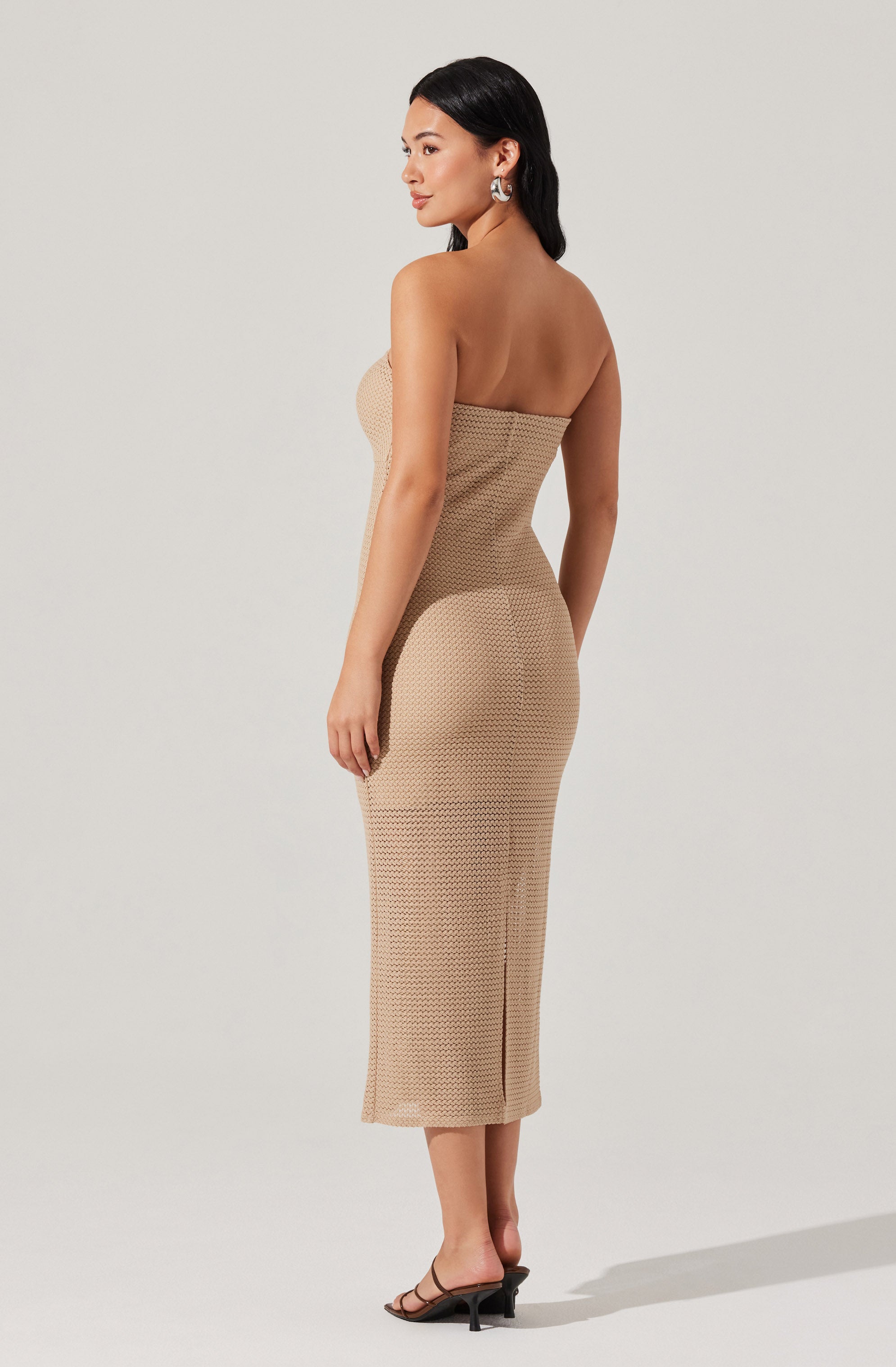 Kasandra Strapless Open Knit Dress