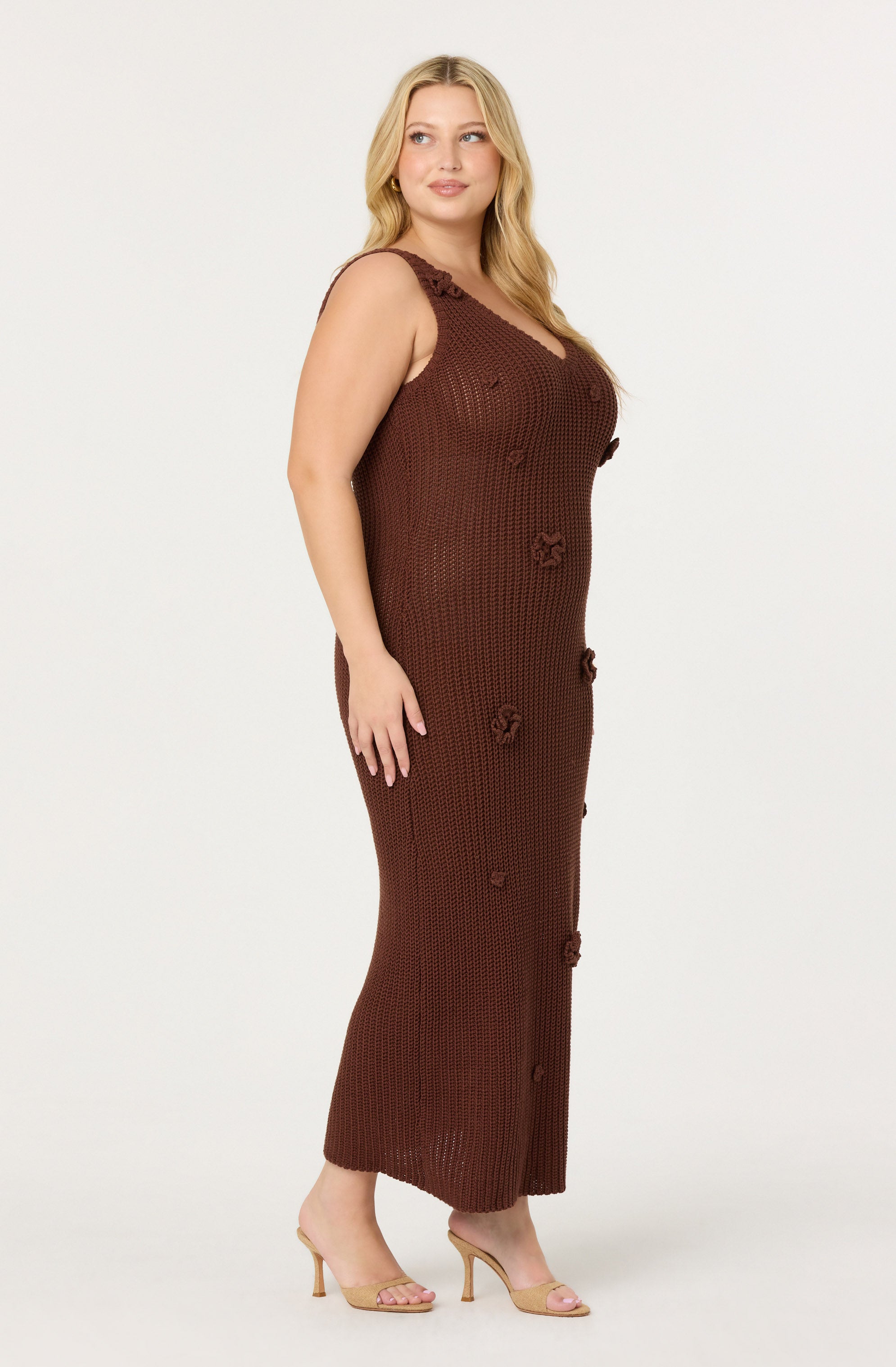 Ainhoa 3D Floral Sweater Dress