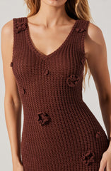 Ainhoa 3D Floral Sweater Dress