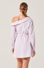Aveni Off Shoulder Mini Shirt Dress