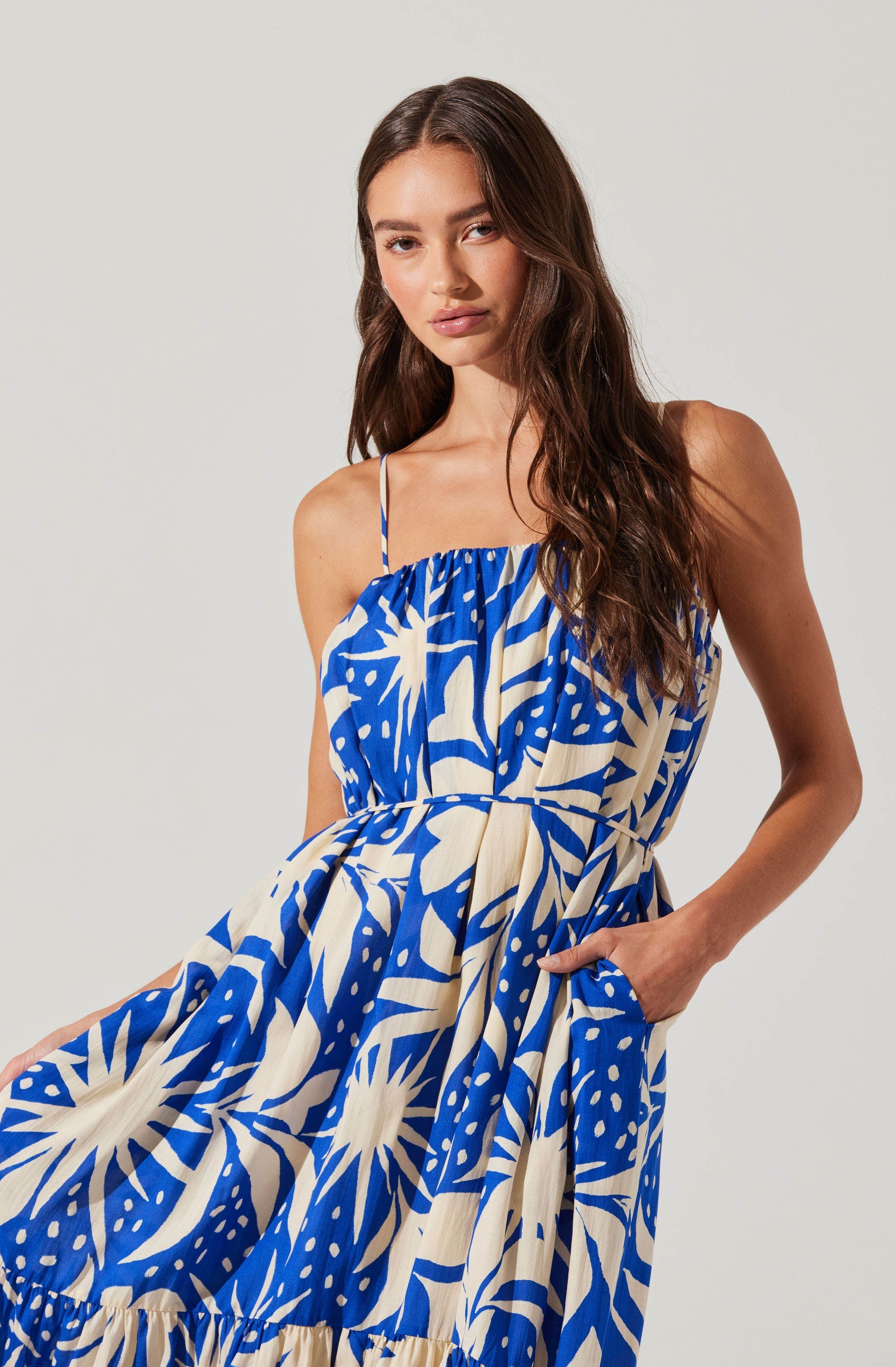 Sarina Linen-Blend Maxi Dress