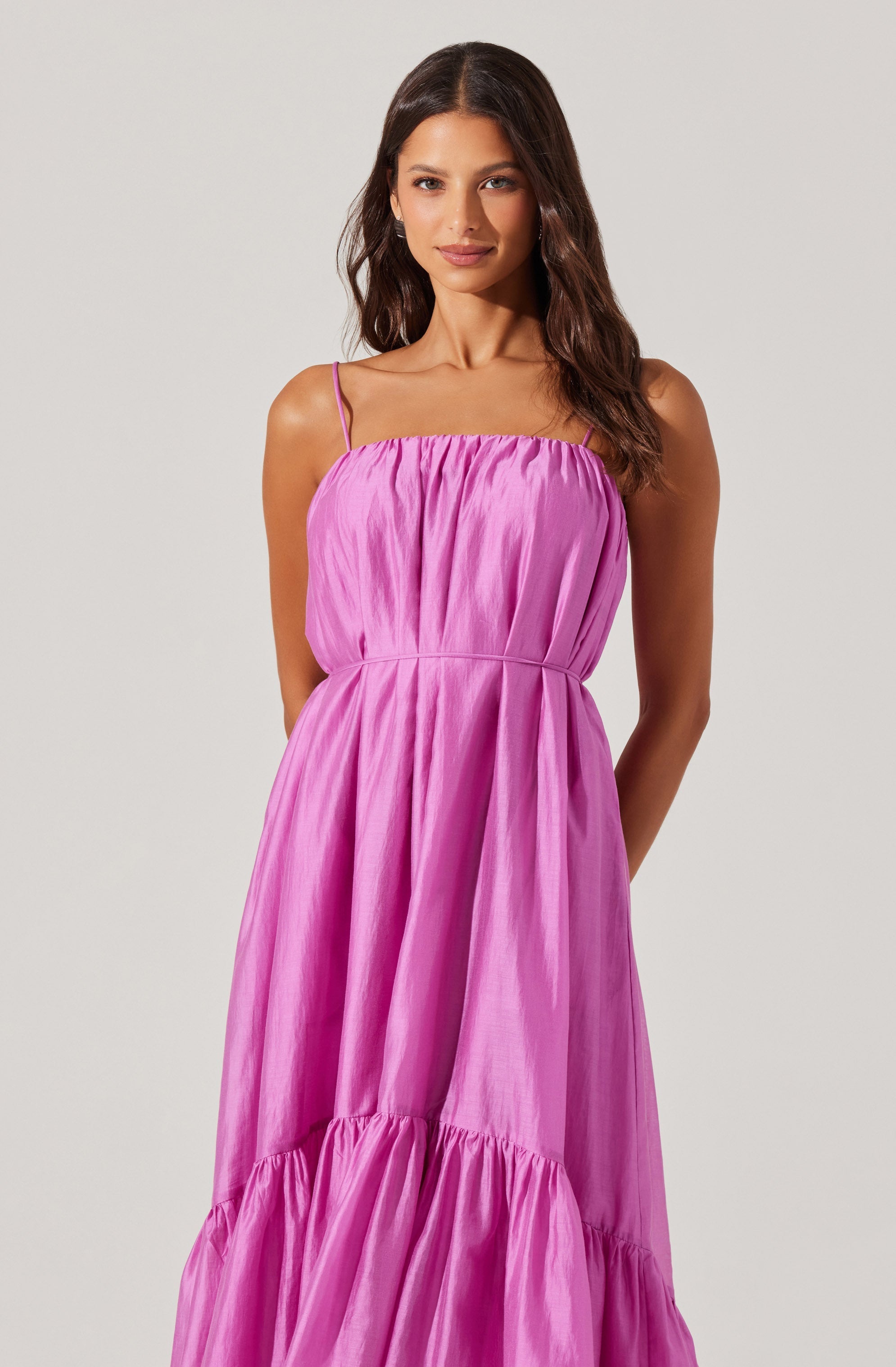 Elisha Tiered High-Low Maxi Dress
