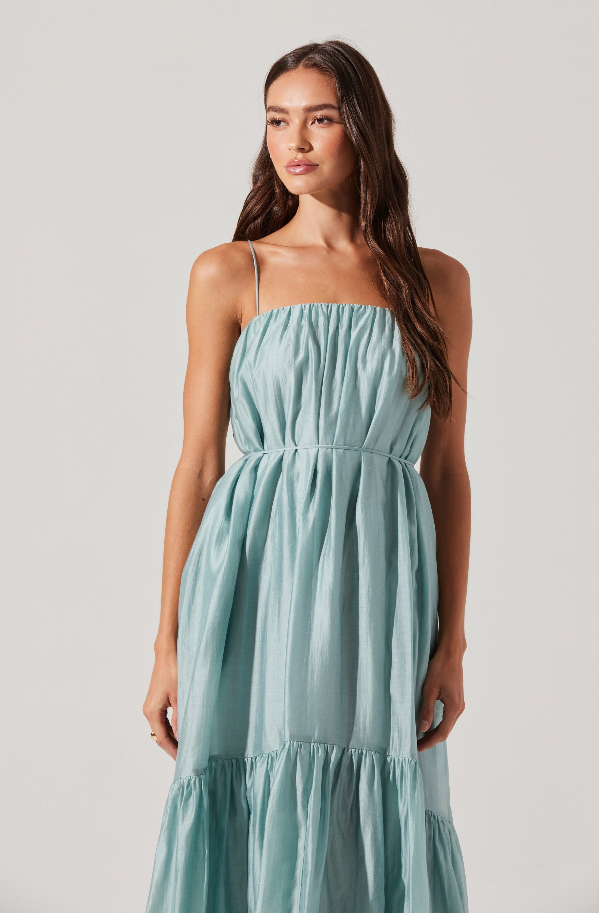 Elisha Tiered High-Low Maxi Dress