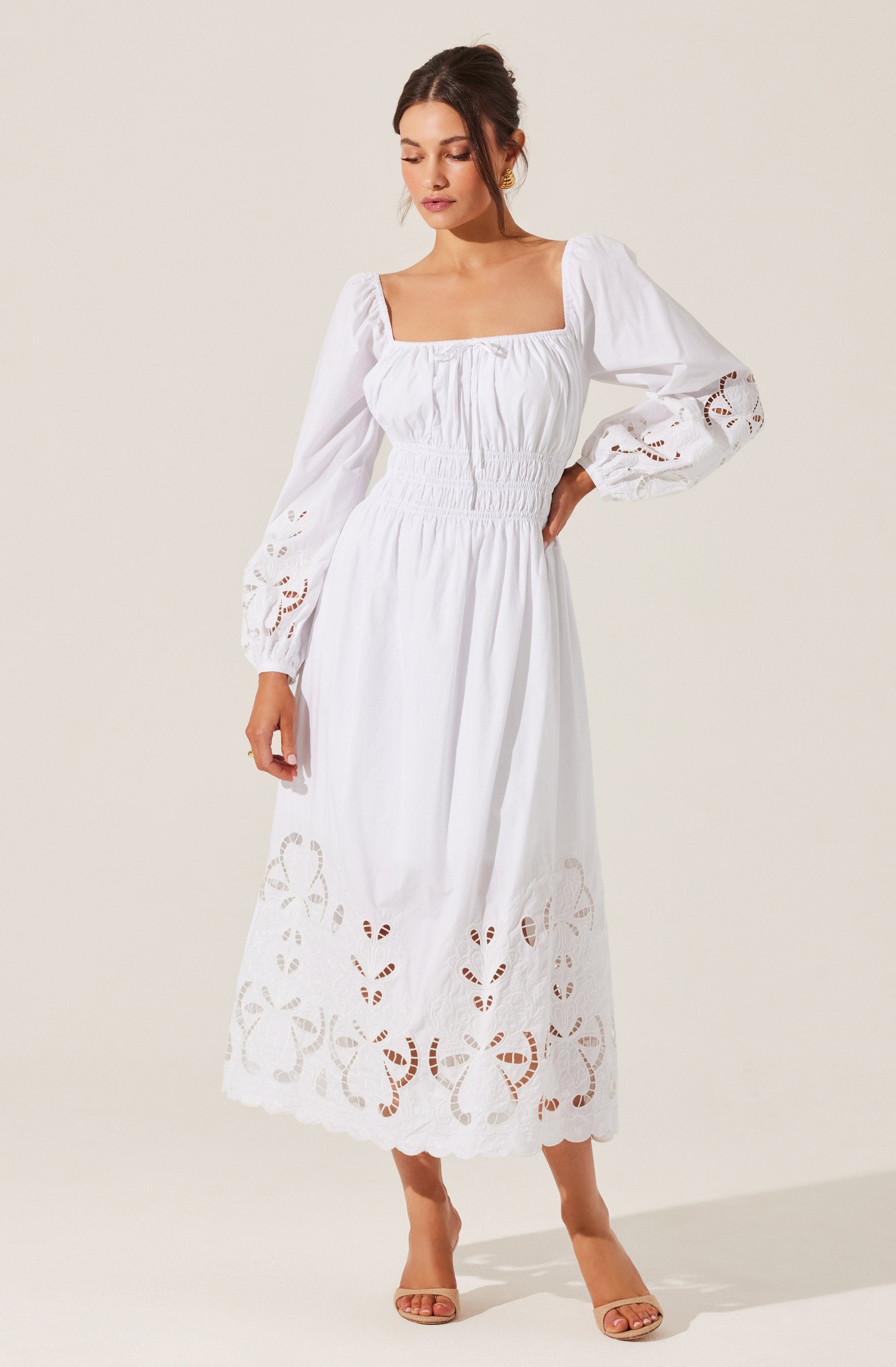 Wisnia Eyelet Embroidered Dress