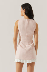 Sebrina Tweed Pleated Dress