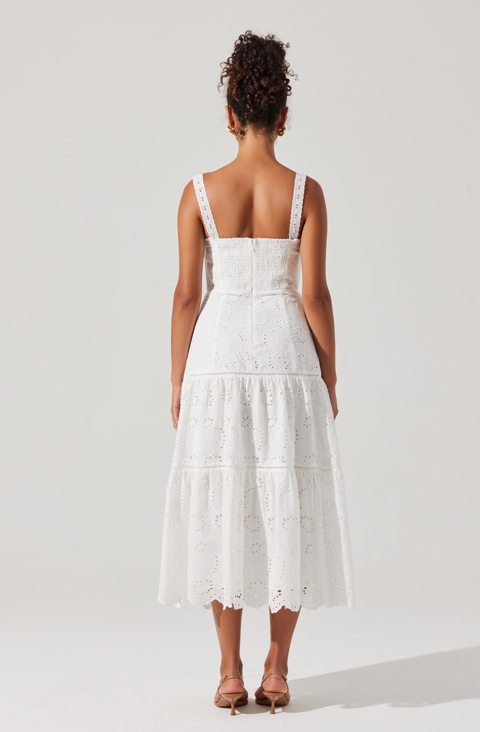 Pellagia Eyelet Midi Dress