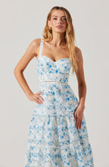 Pellagia Floral Eyelet Midi Dress