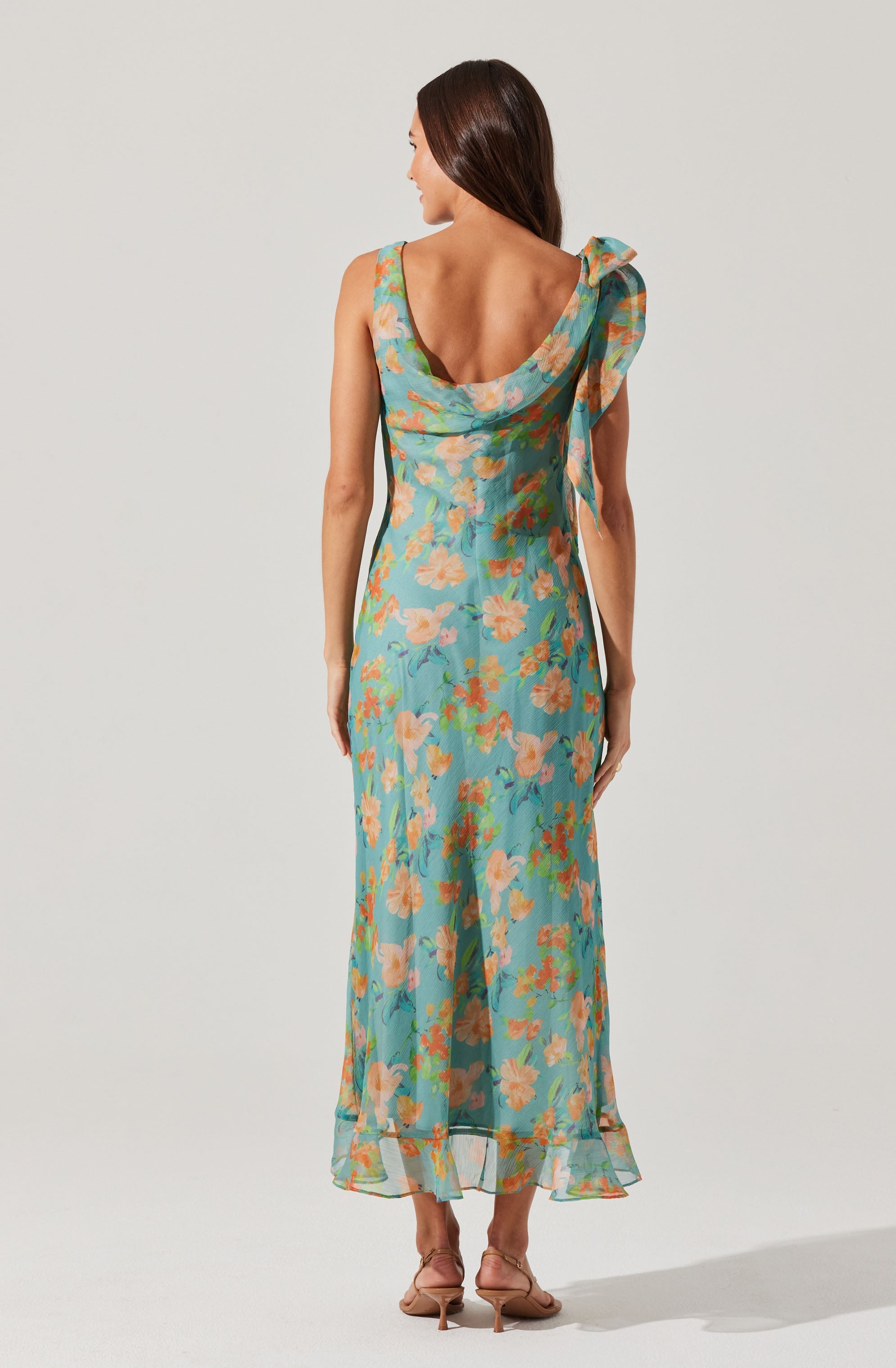 Isabelle Ruffled Cowl Neck Dress