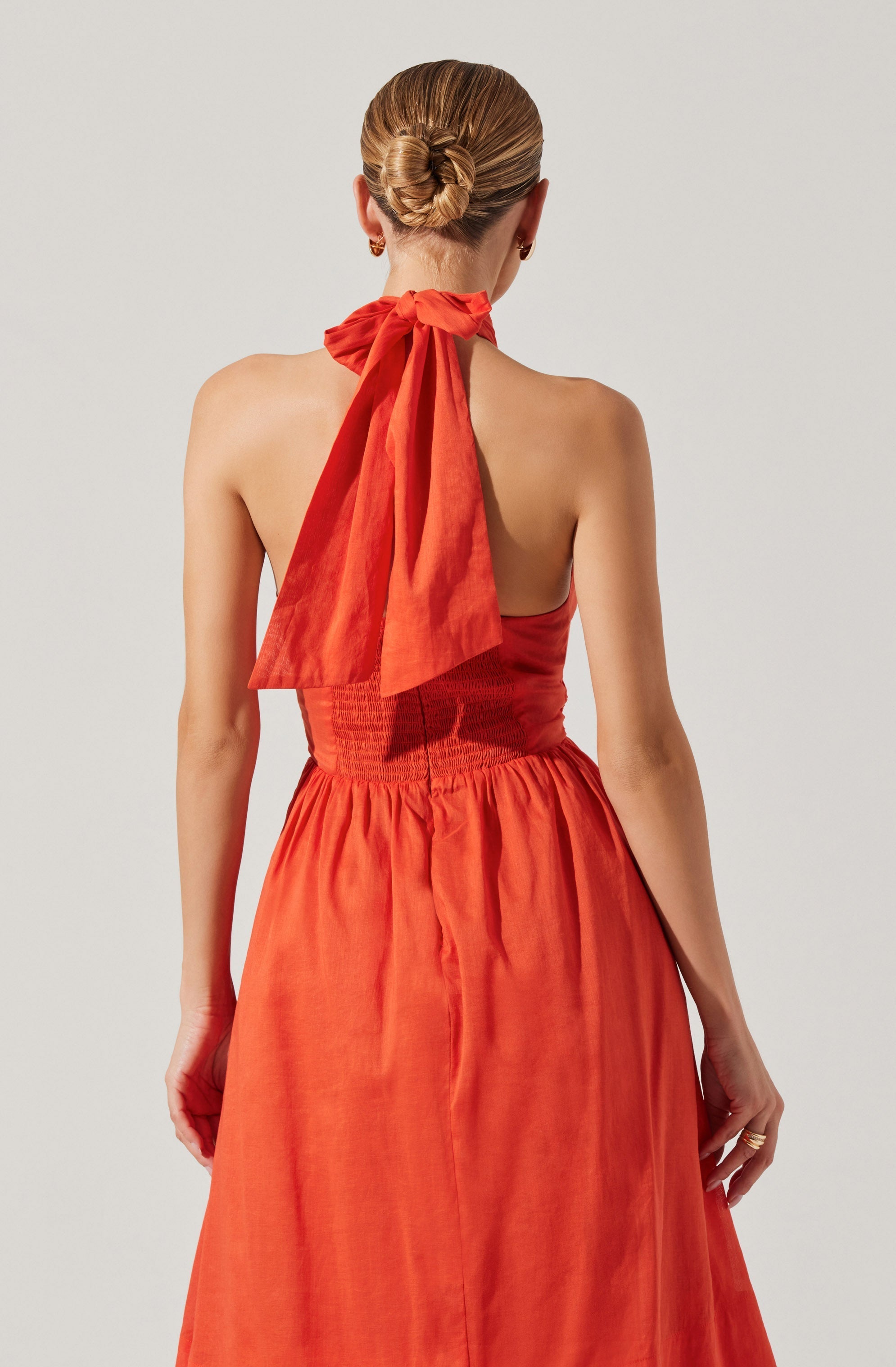 Kalia Crossover Halter Mini Dress