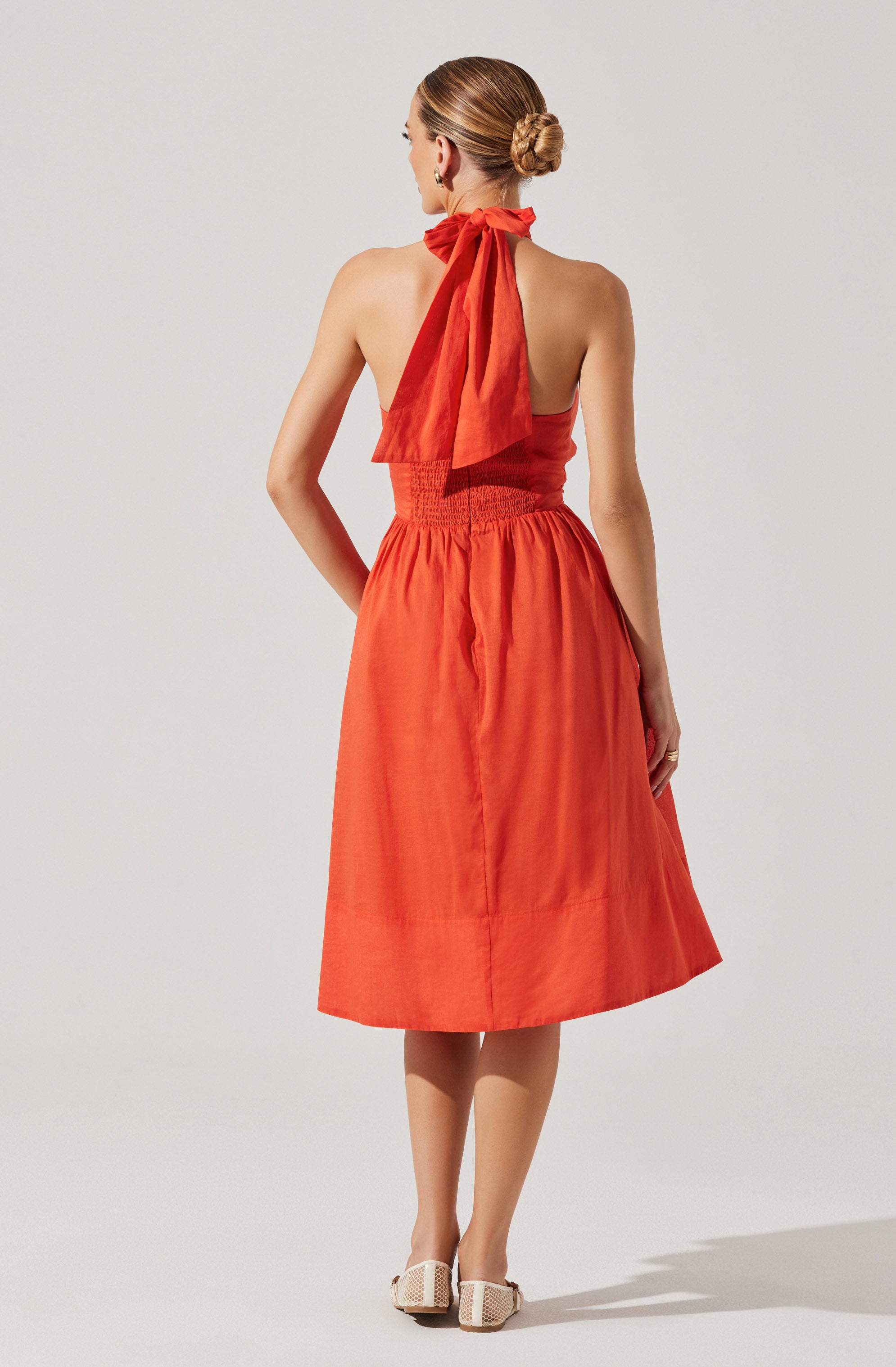 Kalia Crossover Halter Mini Dress