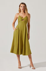 Celina Checkered Midi Dress