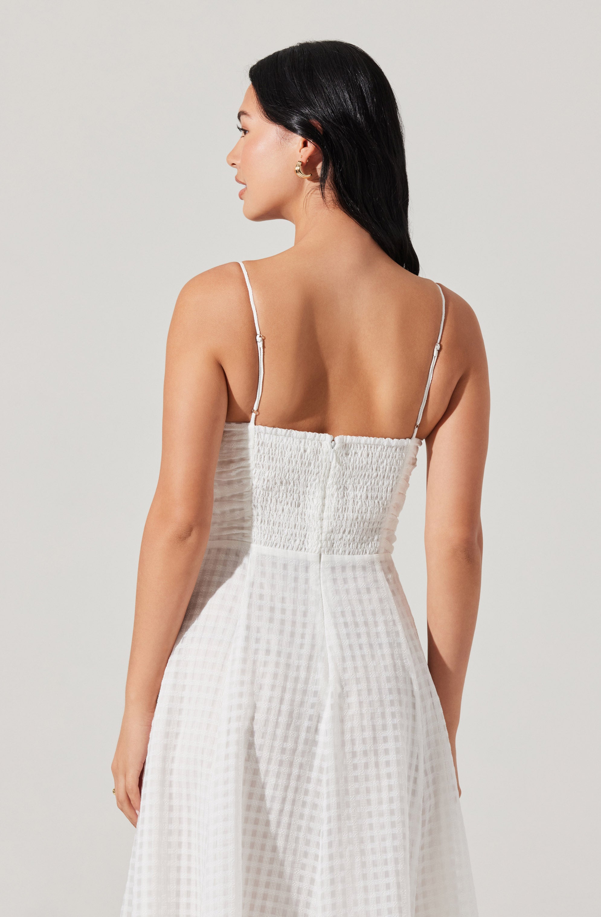 Celina Checkered Midi Dress