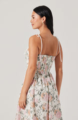 Sariah Pleated Eyelet Midi Dress