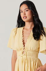 Hadleigh Scallop Trim Midi Dress