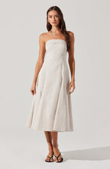 Ayeri Strapless Midi Dress