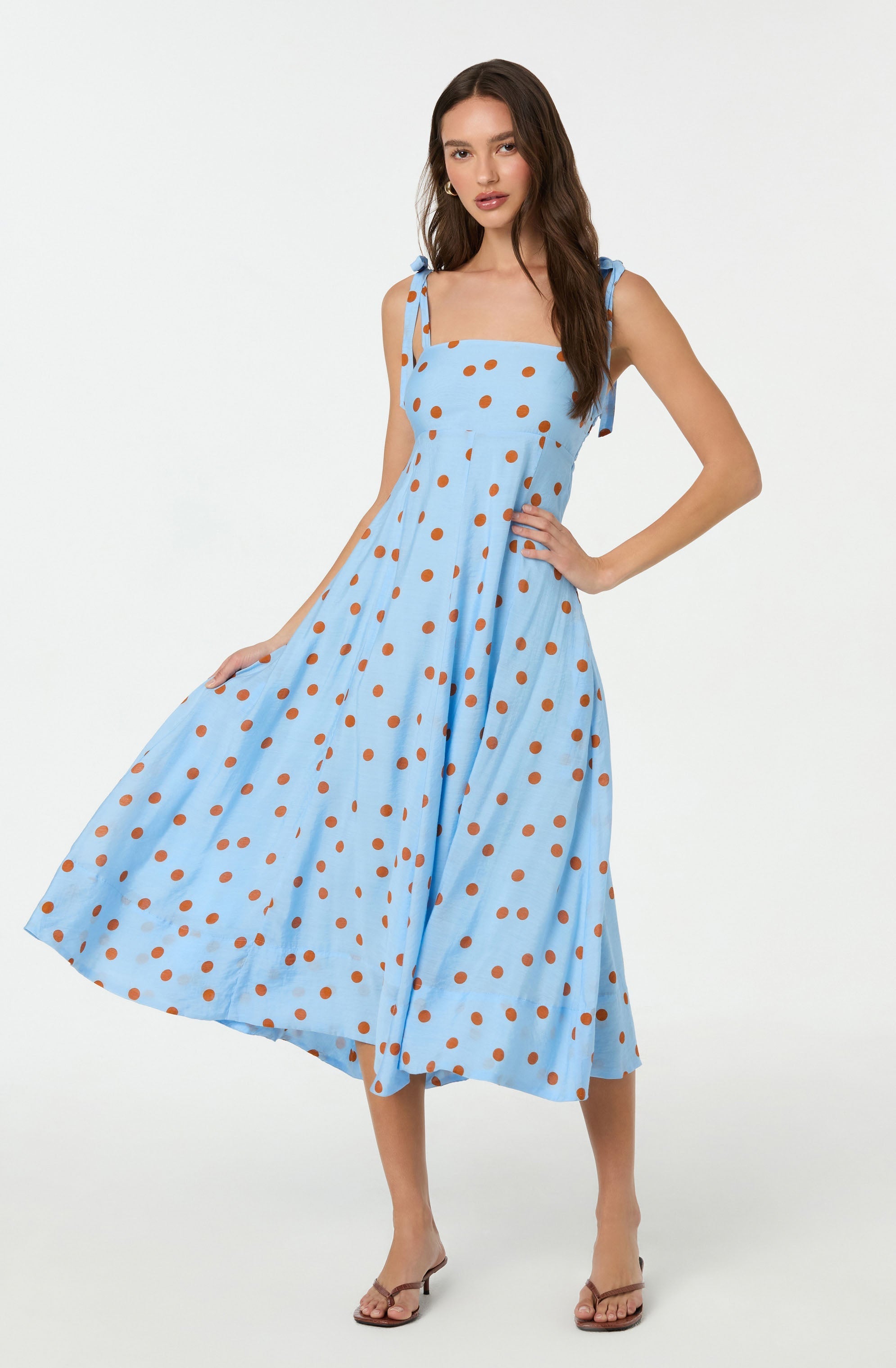 Lilliana Polka Dot Midi Dress
