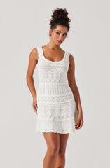 Shereena Pointelle Sweater Mini Dress