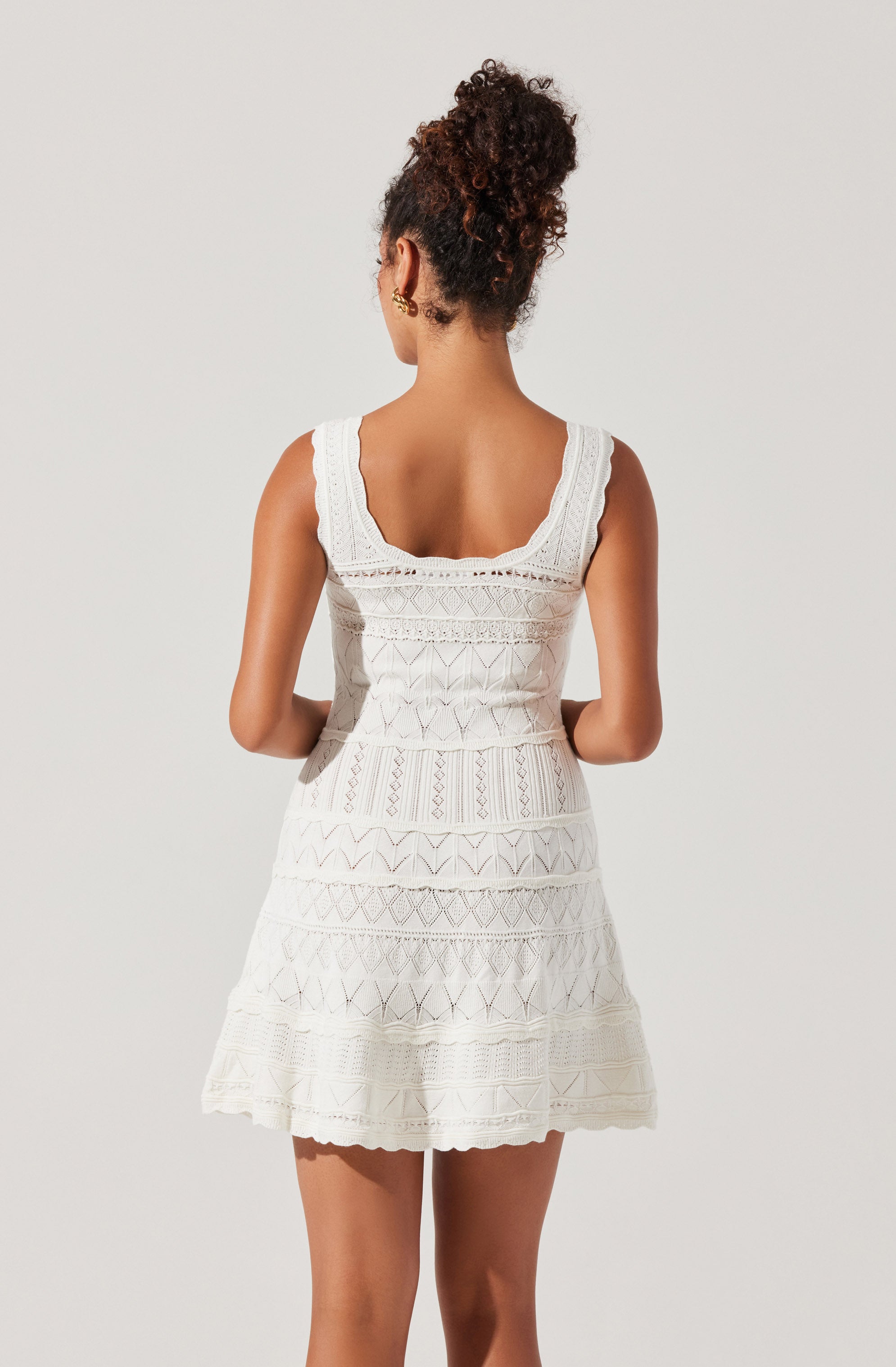 Shereena Pointelle Sweater Mini Dress