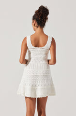 Shereena Pointelle Sweater Mini Dress