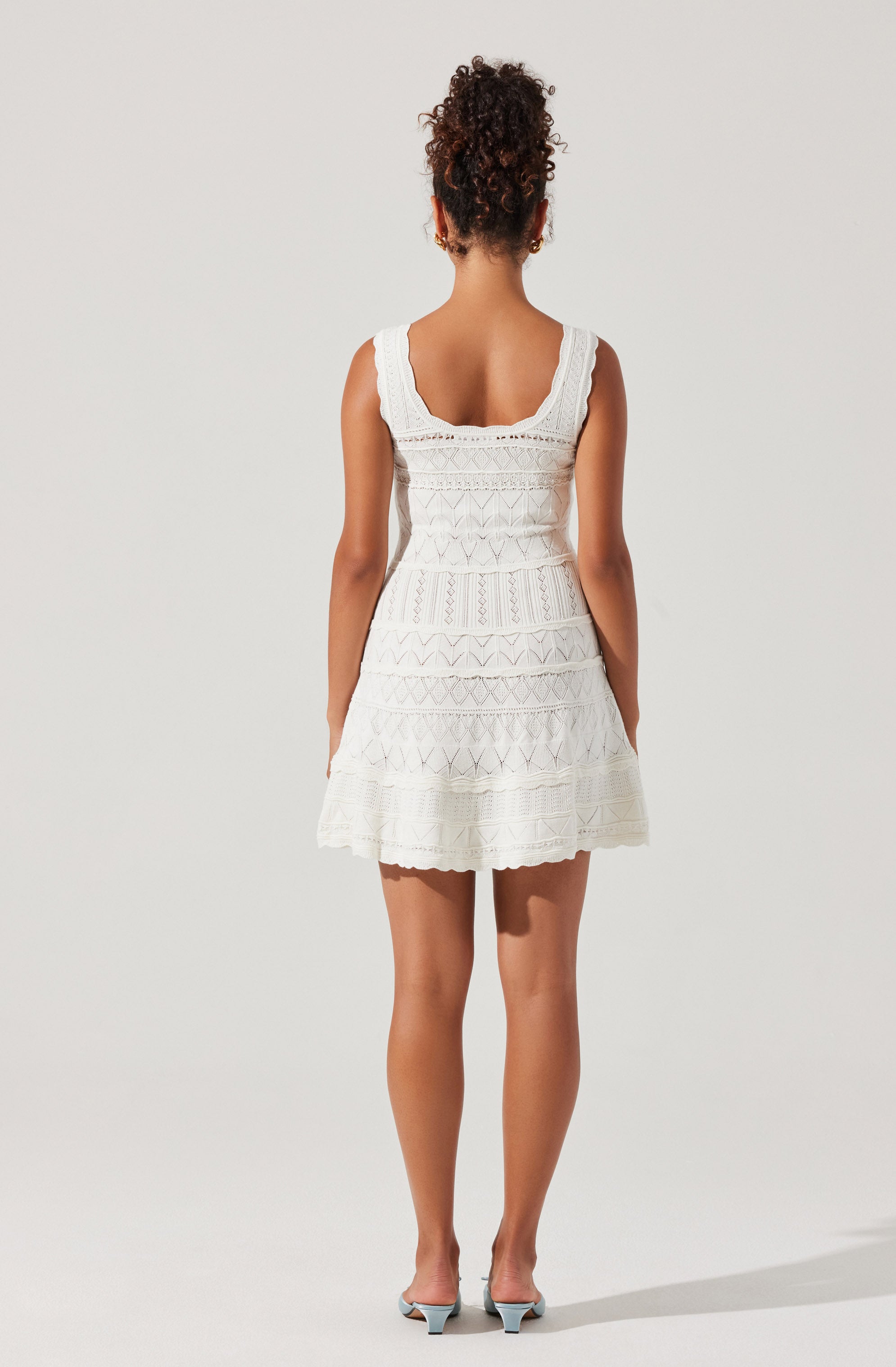 Shereena Pointelle Sweater Mini Dress