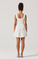 Shereena Pointelle Sweater Mini Dress