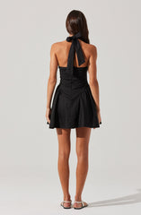 Meana V-Neck Halter Mini Dress