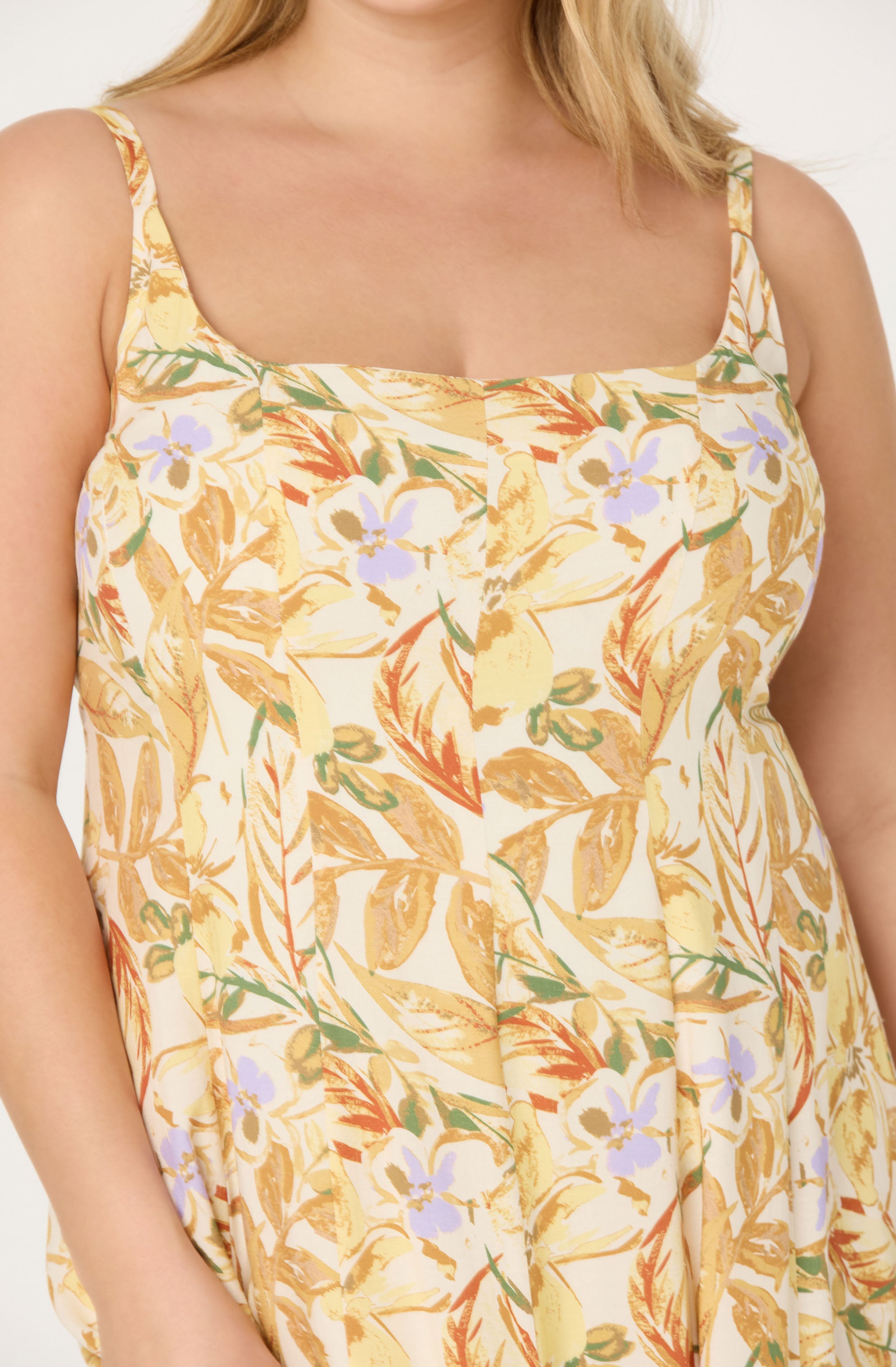 Jaleyah Paneled Flare Midi Dress