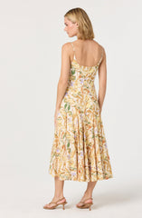 Jaleyah Paneled Flare Midi Dress