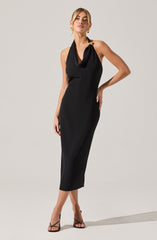 Alanna Halter Cowl Neck Dress