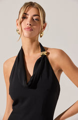 Alanna Halter Cowl Neck Dress