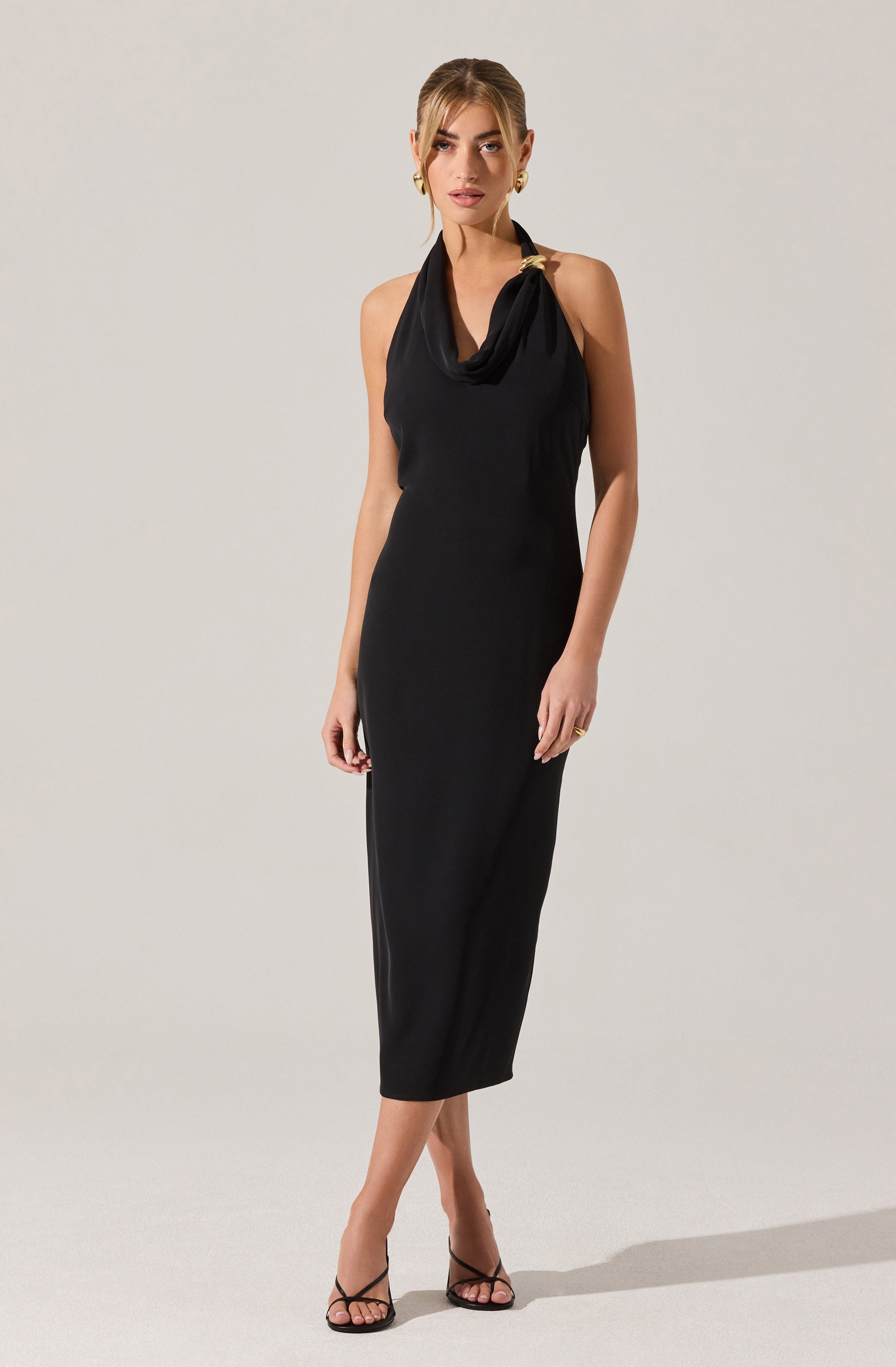 Alanna Halter Cowl Neck Dress