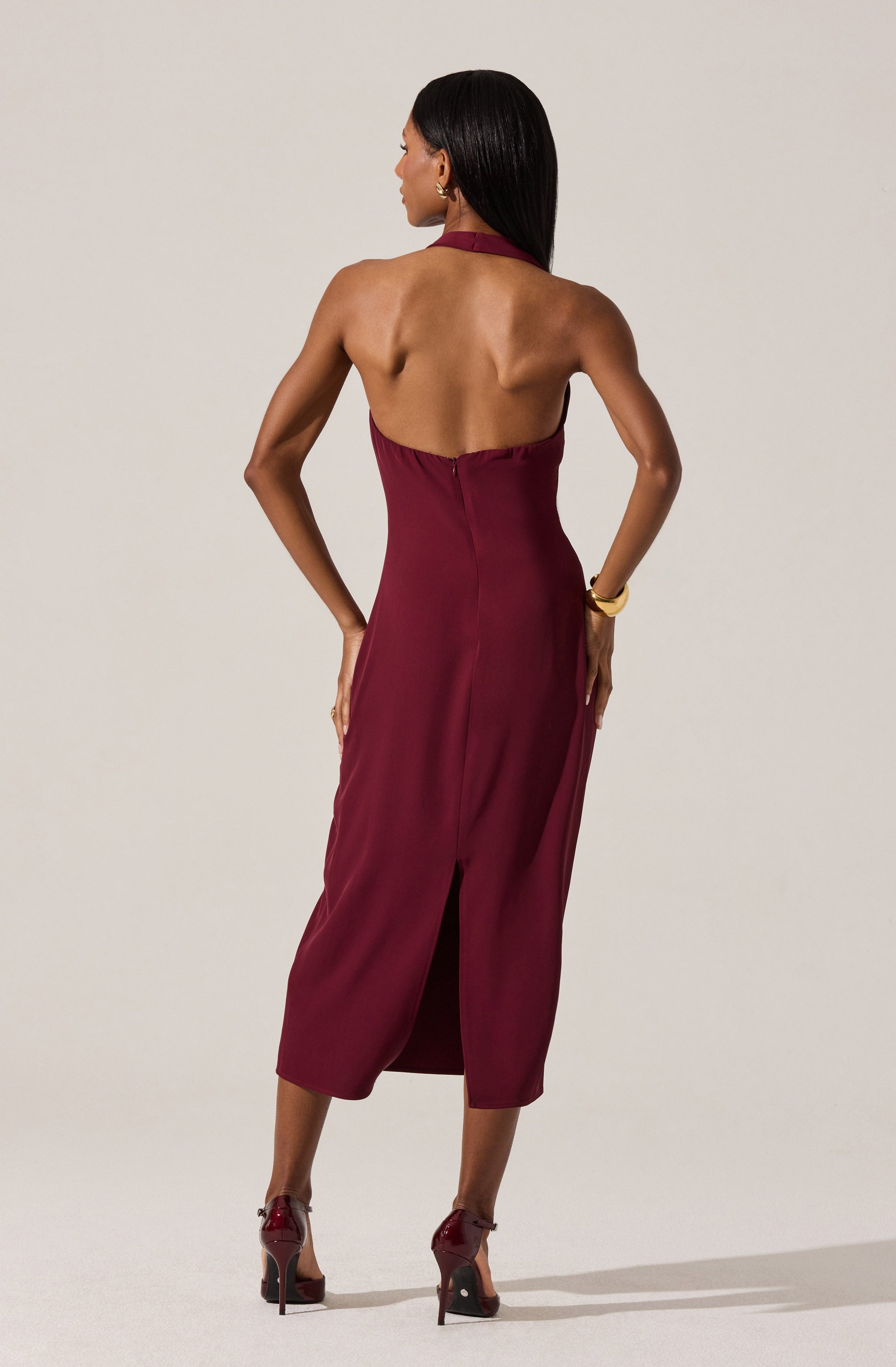 Alanna Halter Cowl Neck Dress