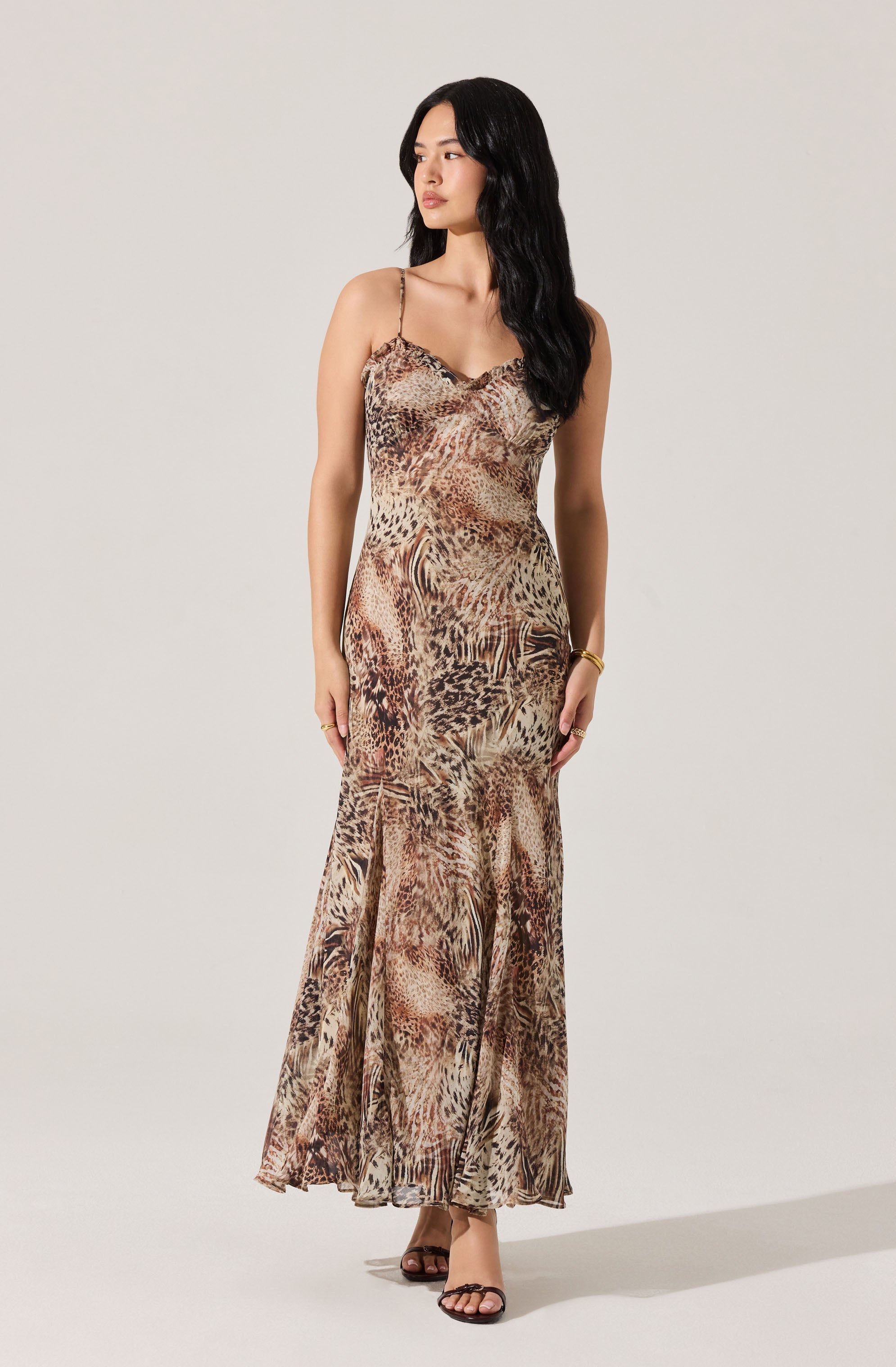 Maeryn Sweetheart Ruffle Maxi Dress