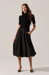 Caerlion Contrast Knit Midi Dress