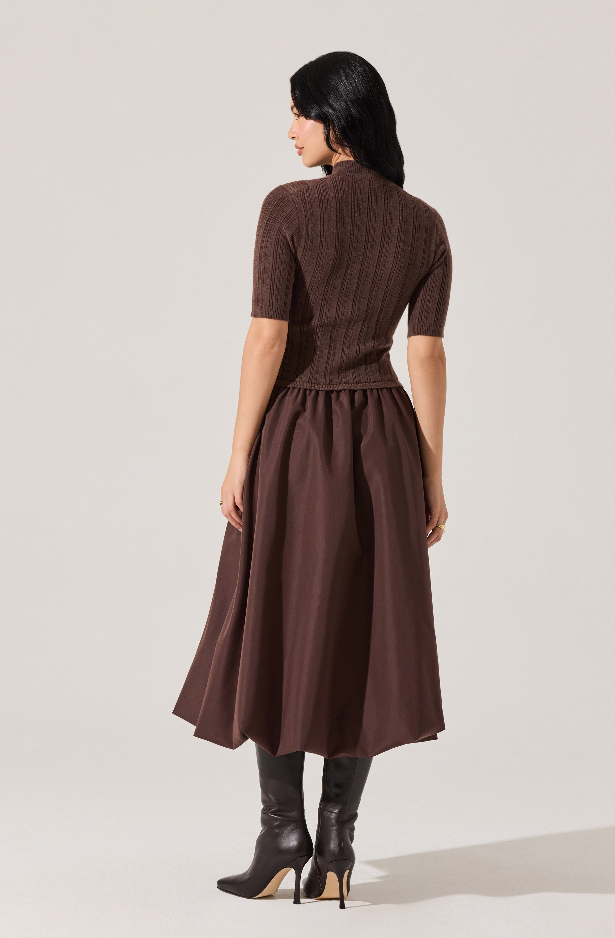 Caerlion Contrast Knit Midi Dress