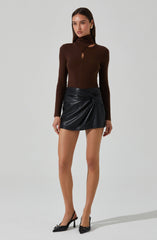Neriah Faux Leather Skort
