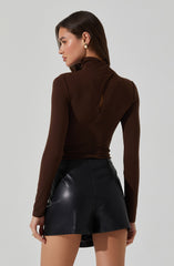 Neriah Faux Leather Skort