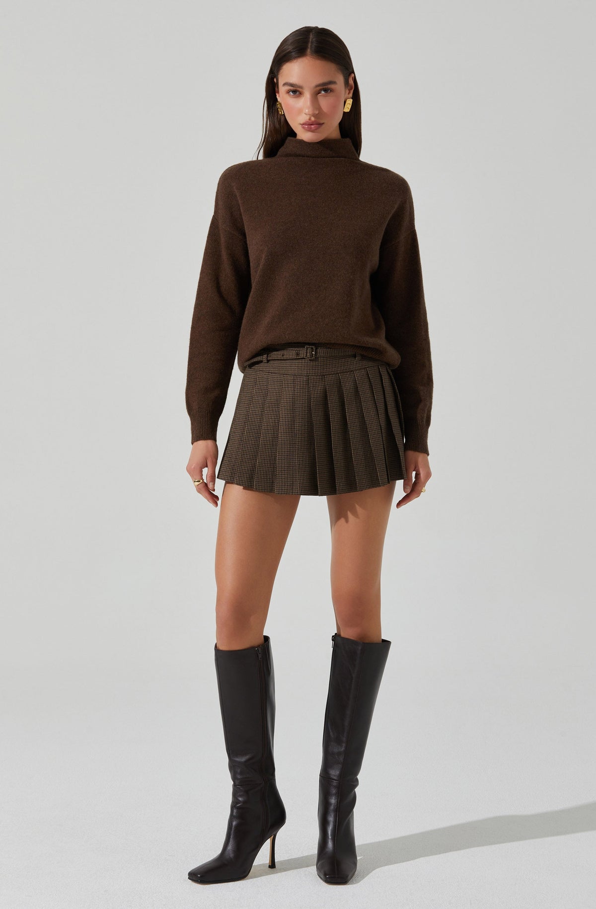 Hina Plaid Pleated Skort