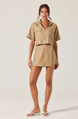 Deborah Linen Blend Safari Skort