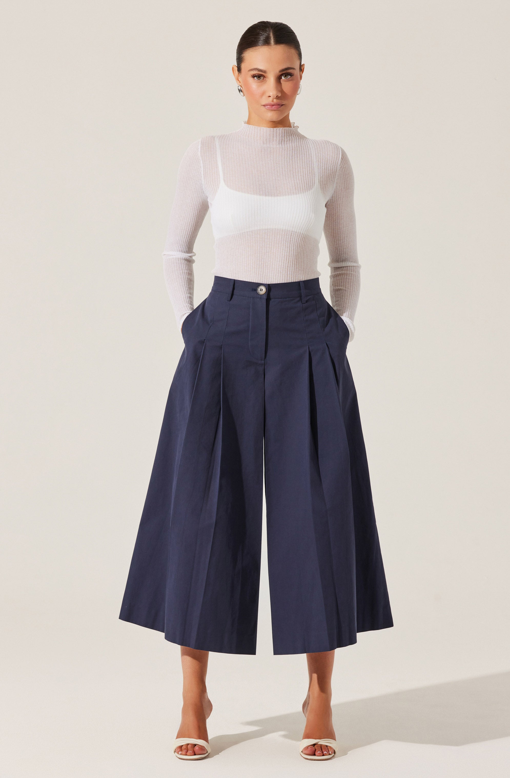 Rowen Pleated Culotte Pants