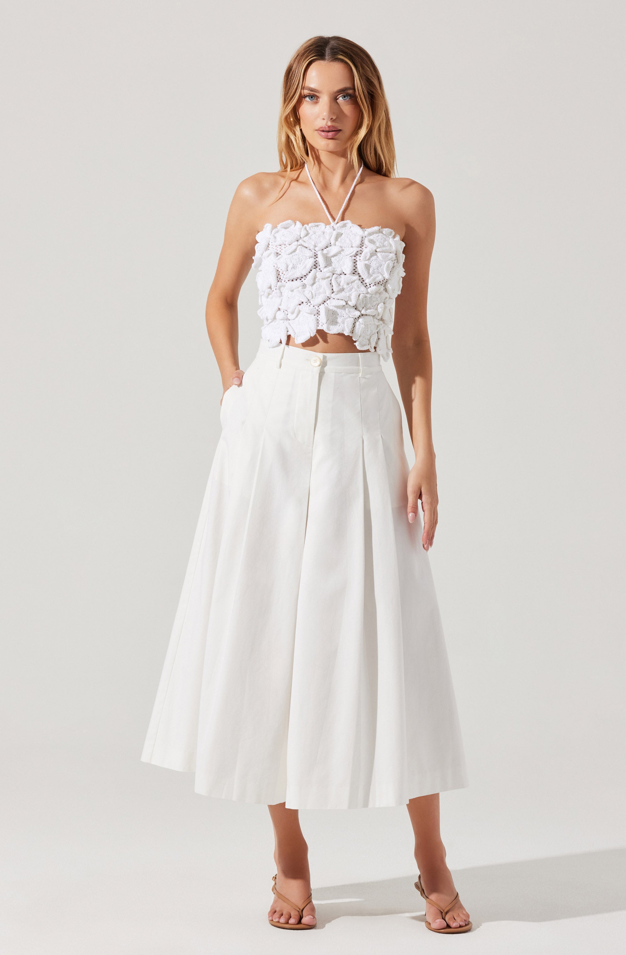 Rowen Pleated Culotte Pants